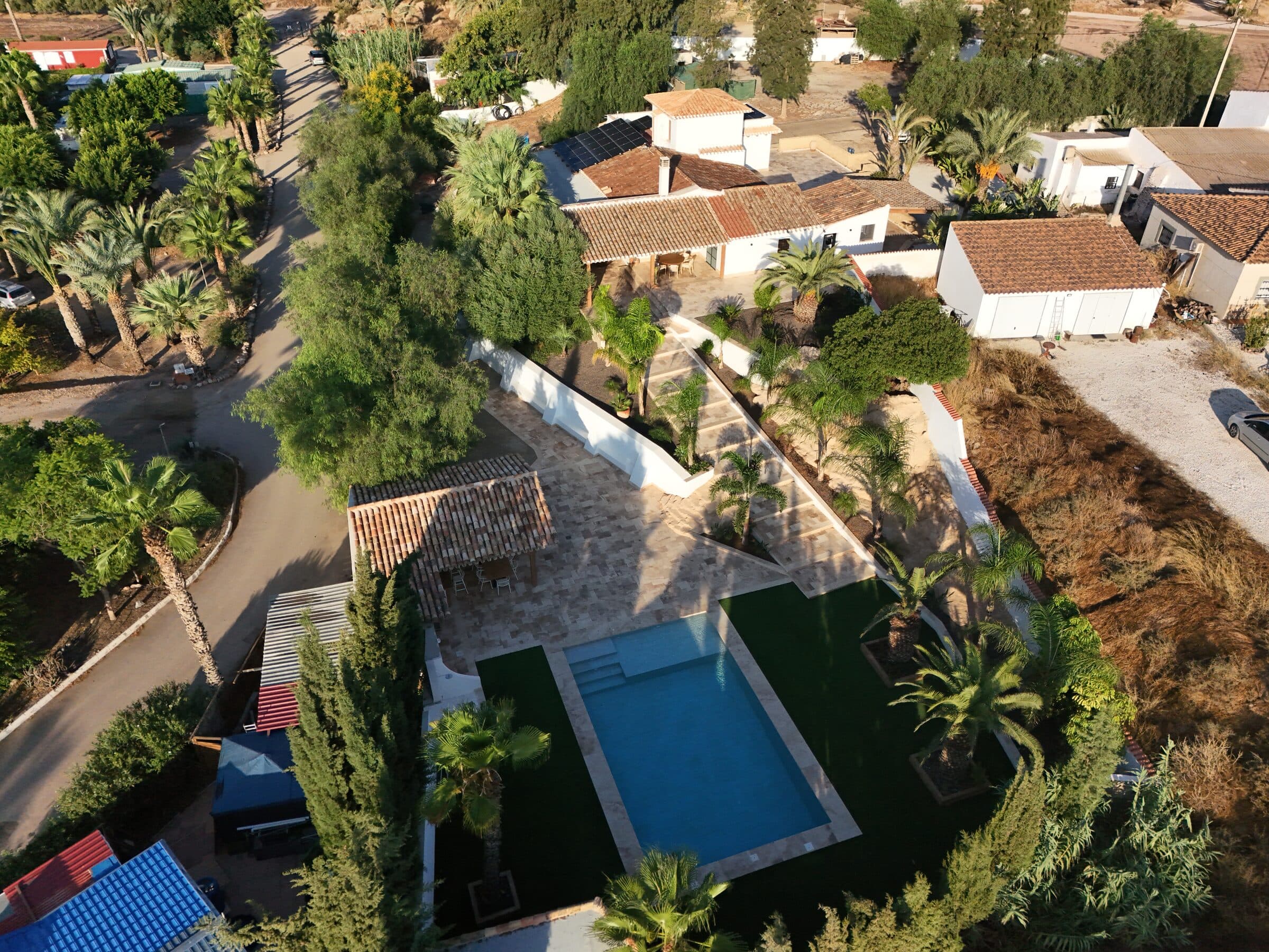 Vista aérea de la finca